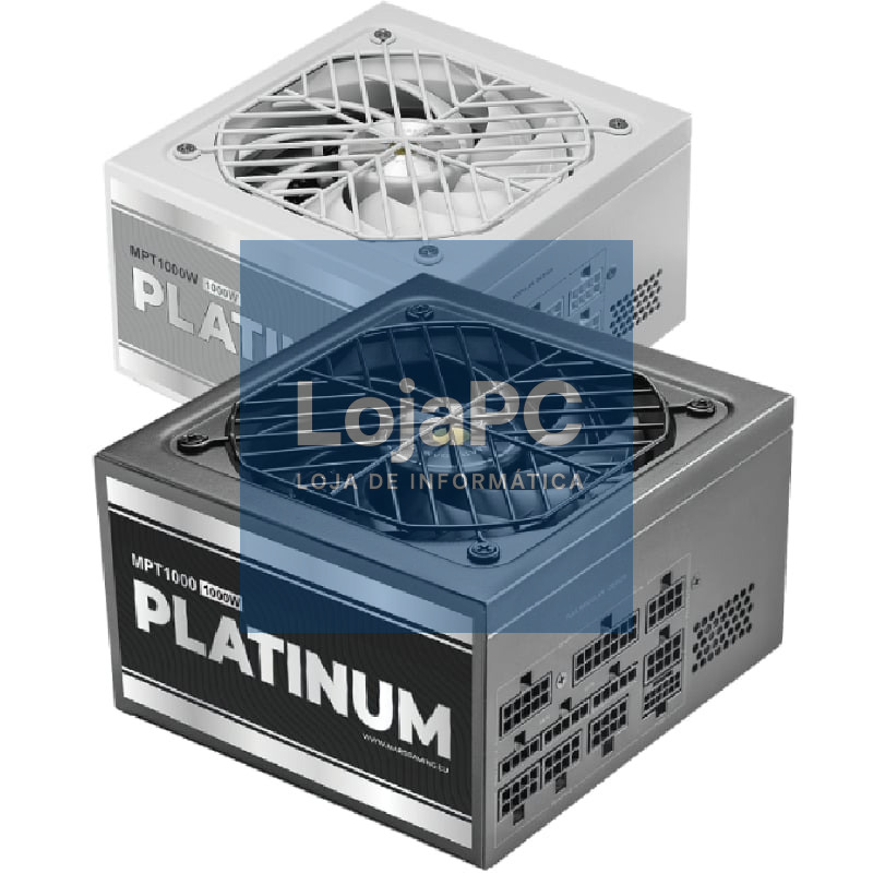 Fonte de alimentação Mars Gaming MPT1000/ 1000W/ Ventoinha 12cm/ ATX 3.1/ PCIe 5.1/ 80 Plus Platinum/ Preta