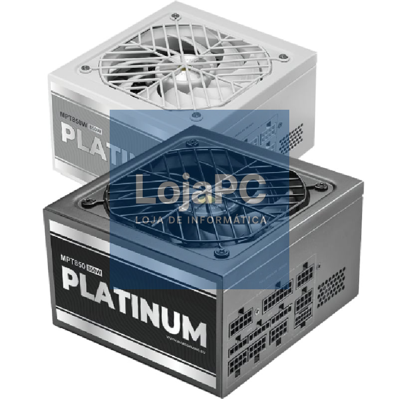 Fonte de alimentação Mars Gaming MPT850/ 850W/ Ventoinha 14cm/ ATX 3.1/ PCIe 5.1/ 80 Plus Platinum/ Preta