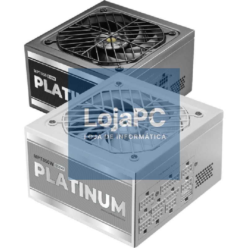 Fonte de alimentação Mars Gaming MPT850/ 850W/ Ventoinha 14cm/ ATX 3.1/ PCIe 5.1/ 80 Plus Platinum/ Branca