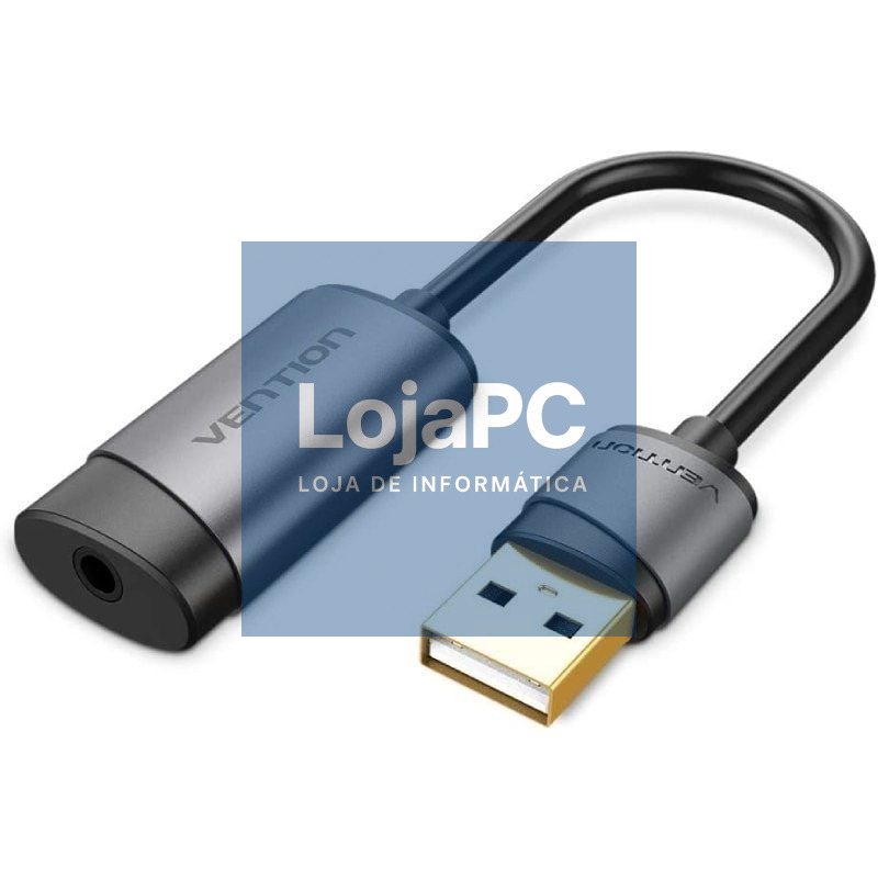 Placa de som Vention CDJHB/ USB Macho - Jack 3.5 Fêmea