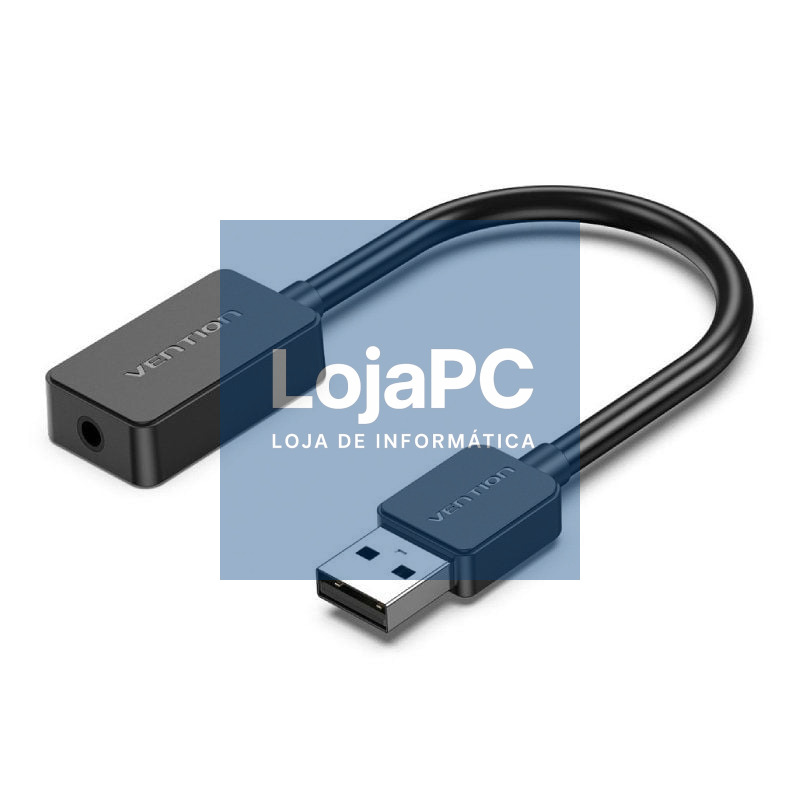 Placa de som Vention CDZB0/ USB Macho - 1x Jack 3.5 Fêmea