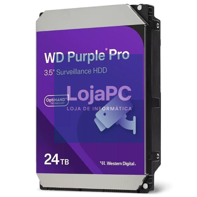 Disco rígido Western Digital WD Purple Pro Surveillance 24TB/ 3.5'/ SATA III/ 512MB