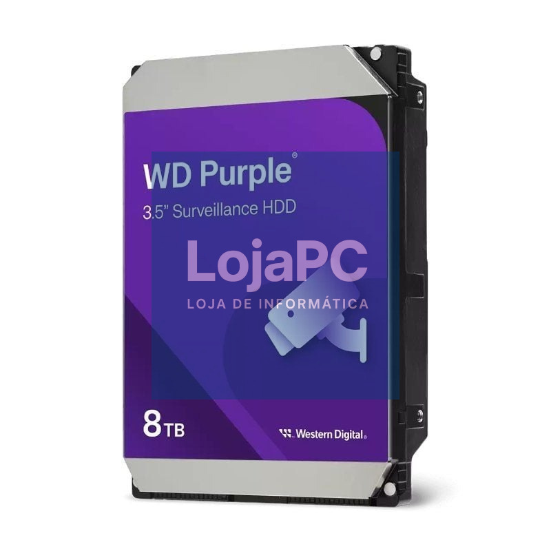 Disco rígido Western Digital WD Purple Surveillance 8TB/ 3.5'/ SATA III/ 256MB