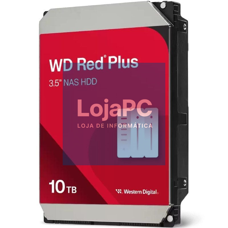 Disco rígido Western Digital WD Red Plus NAS 10TB/ 3.5'/ SATA III/ 512MB