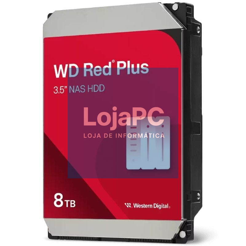Disco rígido Western Digital WD Red Plus NAS 8TB/ 3.5'/ SATA III/ 256MB