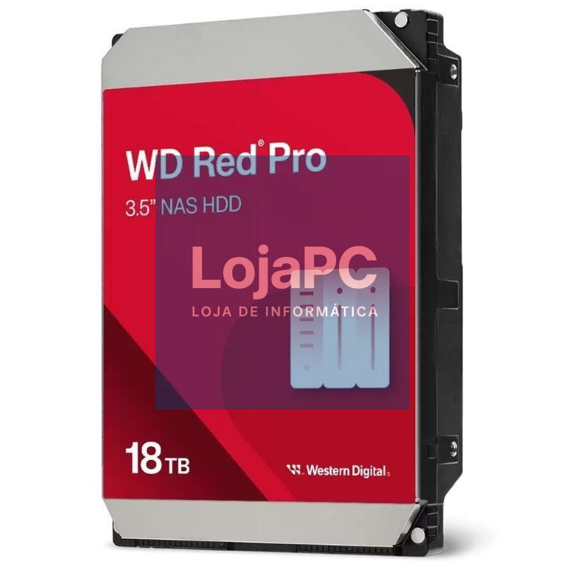 Disco rígido Western Digital WD Red Pro NAS 18TB/ 3.5'/ SATA III/ 512MB
