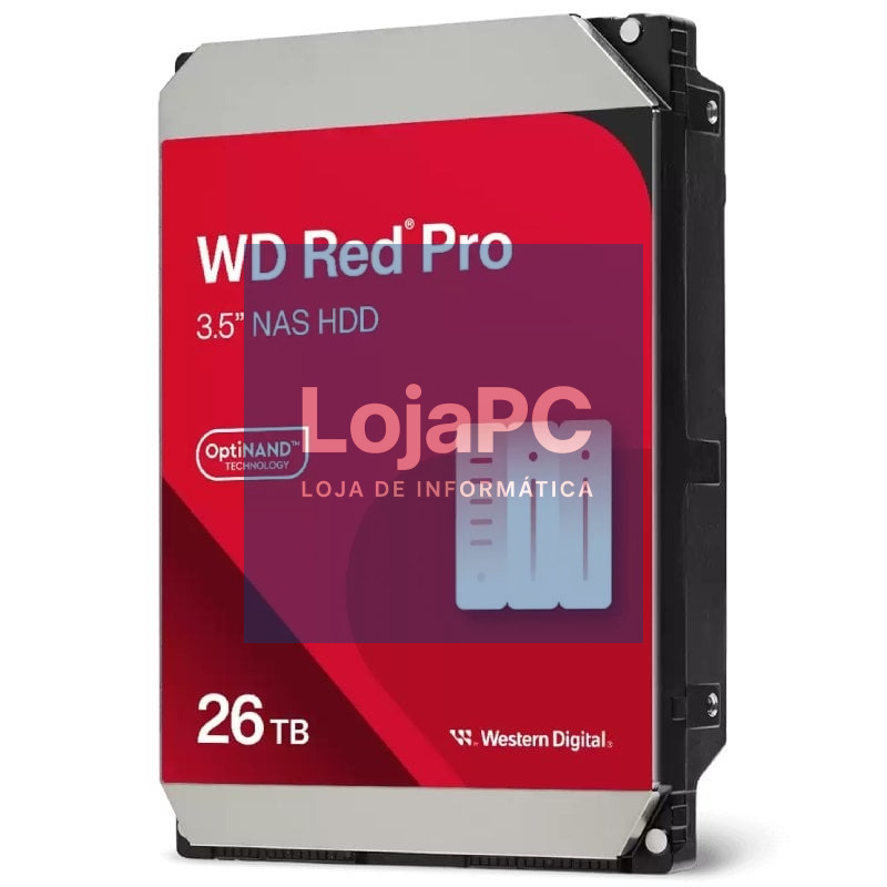 Disco rígido Western Digital WD Red Pro NAS 26TB/ 3.5'/ SATA III/ 512MB