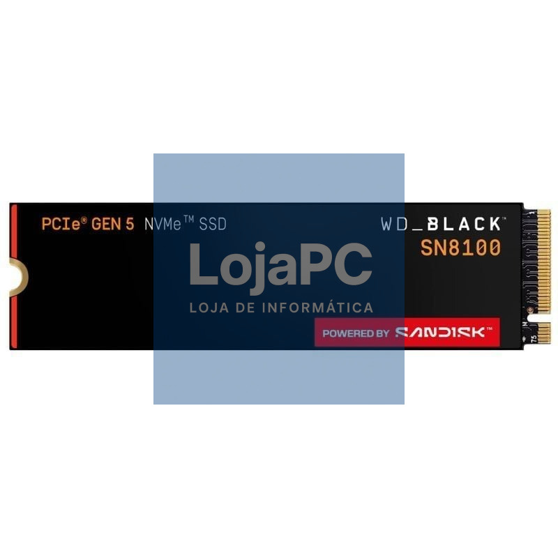 Disco SSD SanDisk WD Black SN8100 1TB/ M.2 2280 PCIe Gen5/ Full Capacity