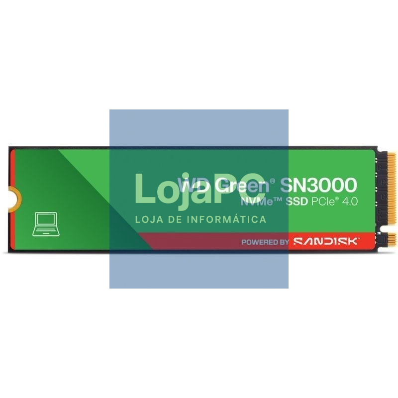 Disco SSD SanDisk WD Green SN3000 500GB/ M.2 2280 PCIe Gen4