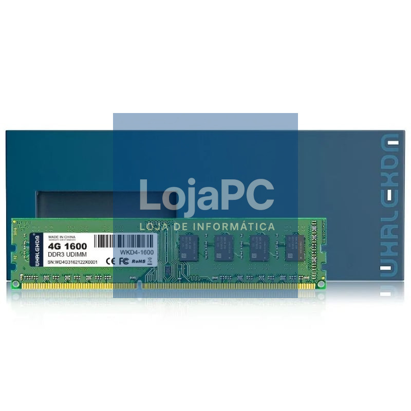 Memória RAM Whalekom WKD4 4GB/ DDR3/ 1600MHz/ 1.35V/ UDIMM
