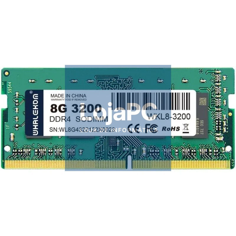 Memória RAM Whalekom WK4SO32 8GB/ DDR4/ 3200MHz/ 1.2V/ CL19/ SODIMM