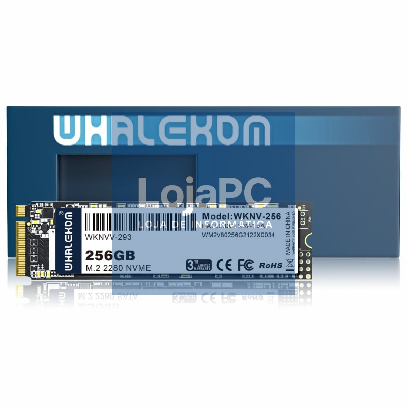 Disco SSD Whalekom WKNV 256GB/ M.2 2280 PCIe Gen3/ Full Capacity