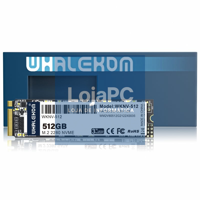 Disco SSD Whalekom WKNV 512GB/ M.2 2280 PCIe Gen3/ Full Capacity
