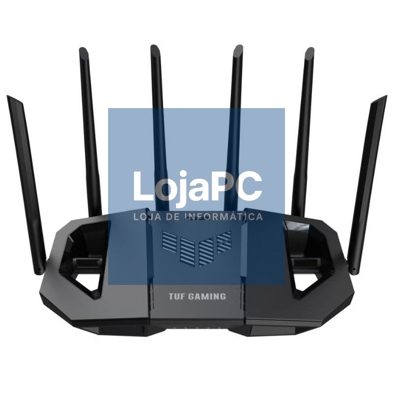 Router sem fios 5G Telemóvel Asus TUF Gaming BE6500/ WiFi 7/ 6500Mbps/ 2.4GHz 5GHz/ 6 Antenas/ WiFi 802.11be/ax/ac/n/a/ - n/b/g