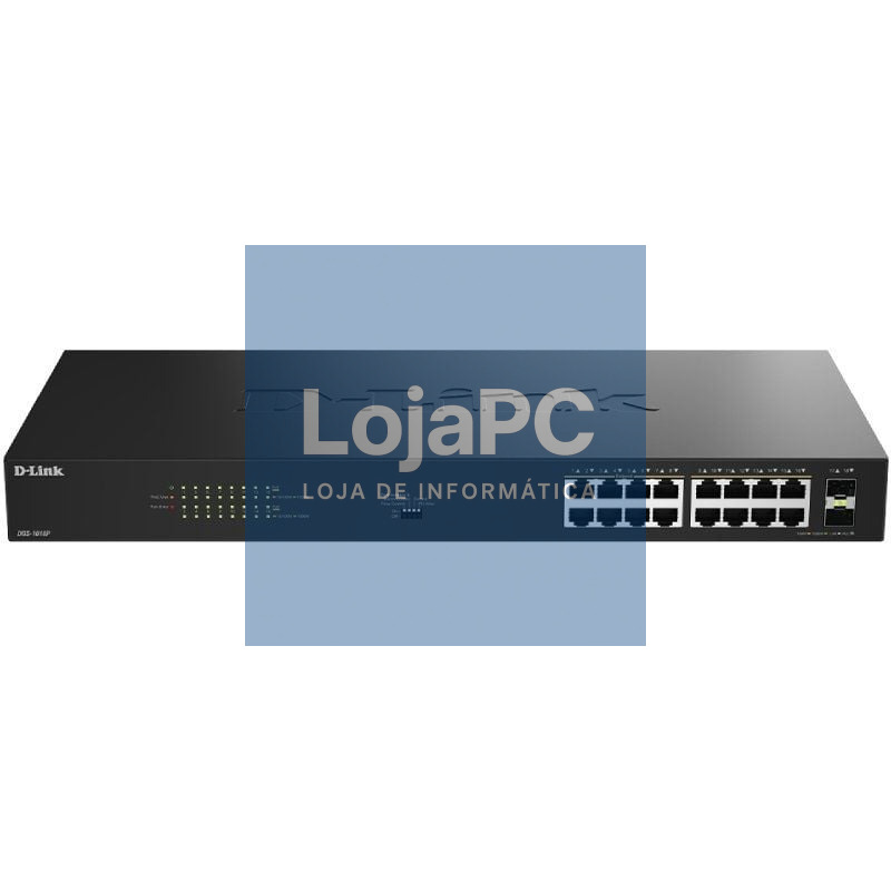 Switch D-Link DGS-1018P/E 18 Portas/ RJ-45 Gigabit 10/100/1000 PoE/ SFP