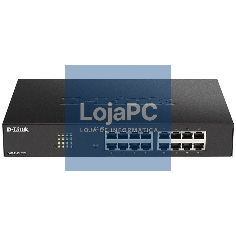 Switch Gerível D-Link DGS-1100-16V2 16 Portas/ RJ-45 Gigabit 10/100/1000