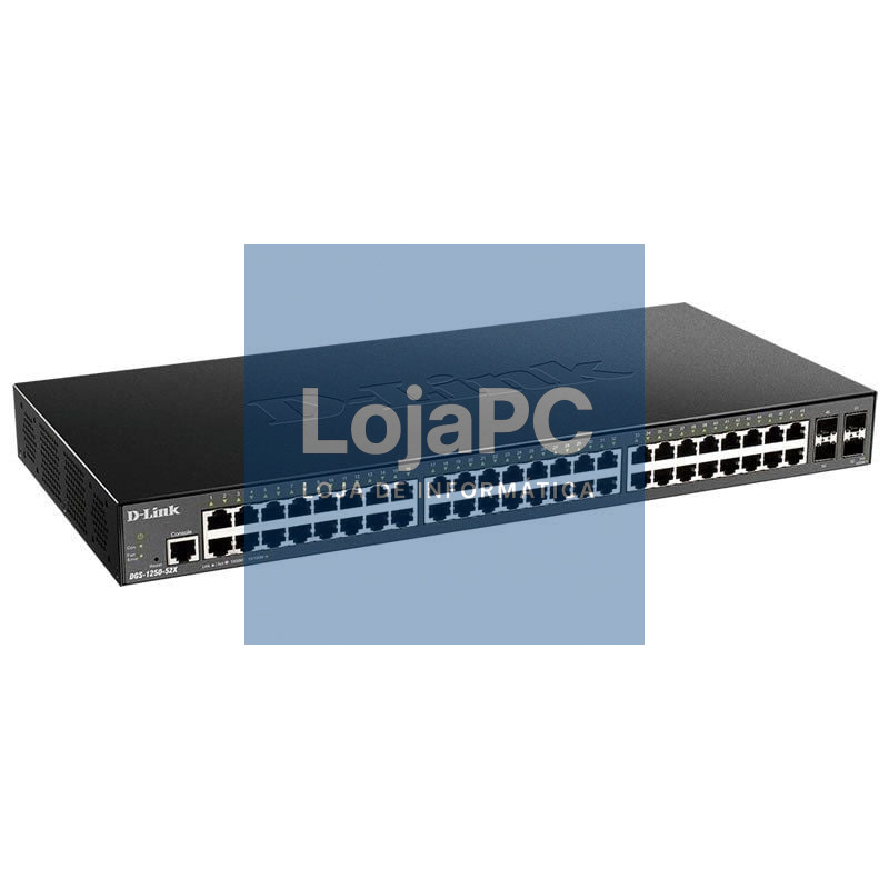 Switch Gerível D-Link DGS-1250-52X 52 Portas/ RJ-45 10/100/1000/ SFP
