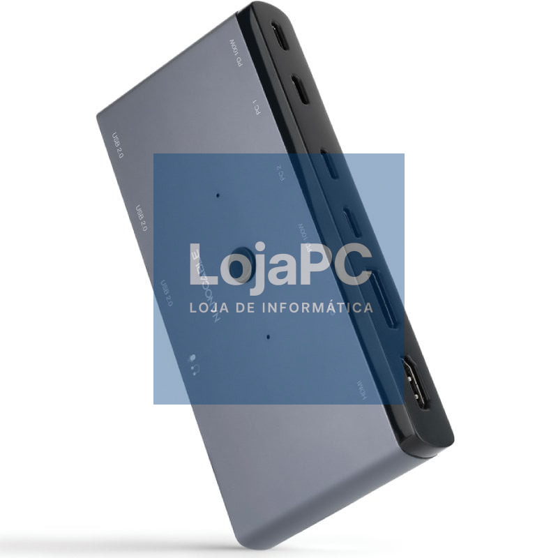 Switch Comutador 8K Nanocable 10.12.0003/ 1x HDMI/ 1x DisplayPort/ 3x USB/ 2x USB Tipo-C/ 1x Jack 3.5mm/ 2x USB Tipo-C PD