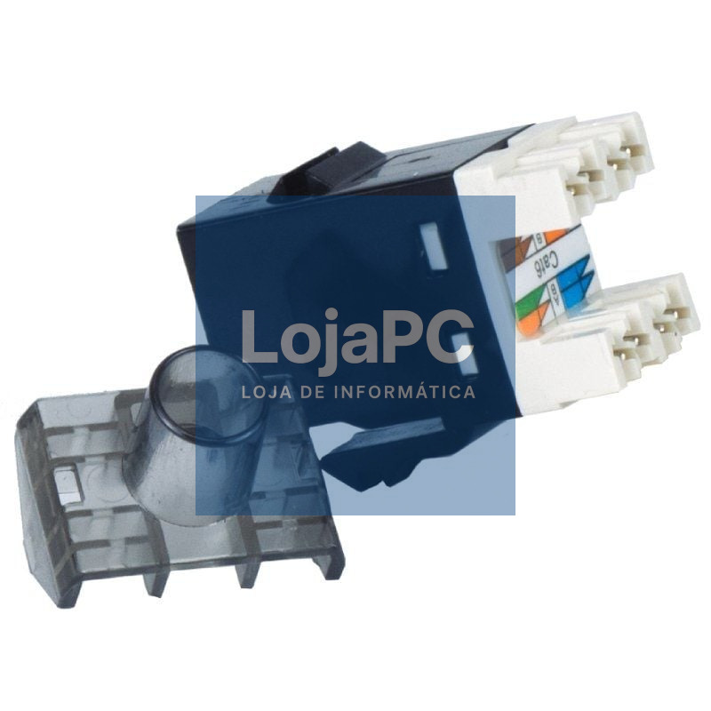 Conector RJ45 Phasak SD 3018 Cat.6 UTP/ Preto