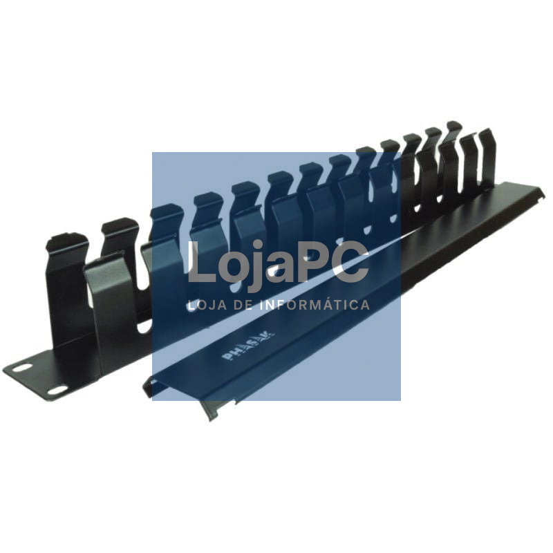 Panel Guía Cabos com Tapa para Rack 19' Phasak PA 5095/ Altura 1U