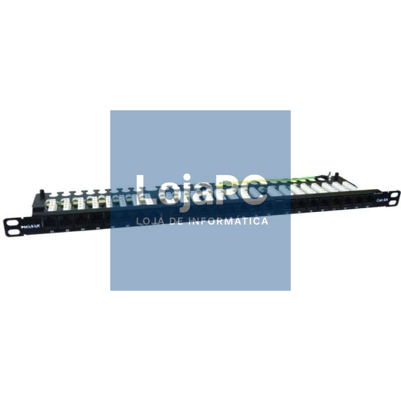 Patch Panel Phasak PU 4811/ 24 Portas/ Cat.6A/ Altura 0.5U