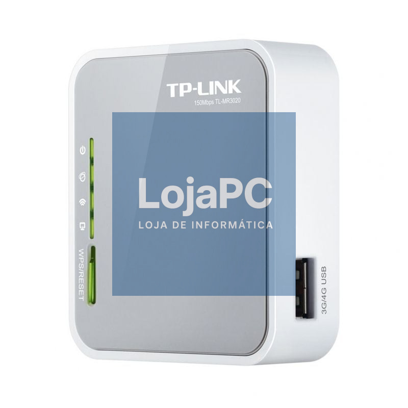 Router sem fios 3G TP-Link TL-MR3020 150Mbps/ 2.4GHz/ 1 Antena/ WiFi 802.11n/g/b