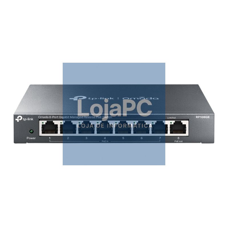 Switch TP-Link TL-RP108GE 8 Portas/ RJ-45 10/100/1000 PoE