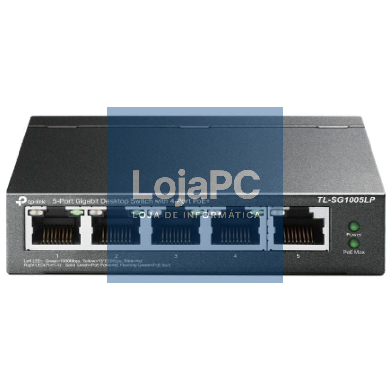 Switch TP-Link TL-SG1005LP 5 Portas/ RJ-45 10/100/1000/ PoE