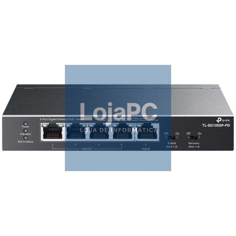 Switch TP-Link TL-SG1005P-PD 5 Portas/ RJ-45 1/ 2.5Gbps PoE