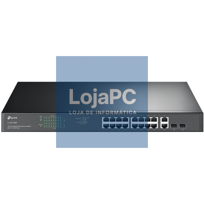 Switch TP-Link TL-SG1218MP V2 20 Portas/ RJ-45 10/100/1000 PoE+/SFP