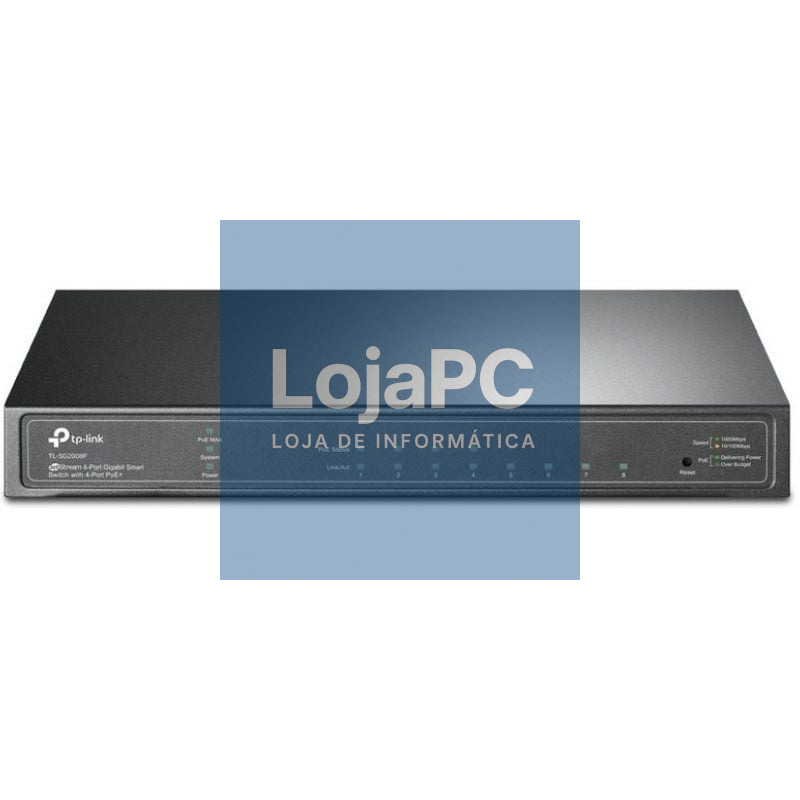 Switch Gerível TP-Link Omada TL-SG2008P 8 Portas/ RJ-45 10/100/1000/ PoE