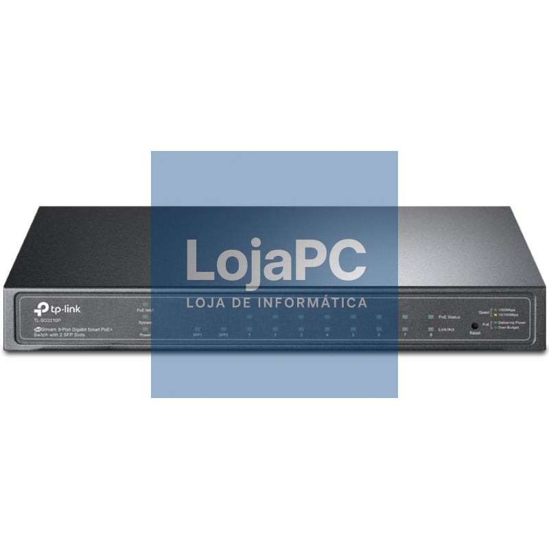 Switch TP-Link Smart Gigabit TL-SG2210P V2 10 Portas/ RJ-45 10/100/1000 PoE/ SFP