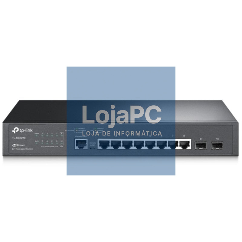 Switch Gerível TP-Link Omada TL-SG3210 V4 10 Portas/ RJ-45 10/100/1000/ SFP