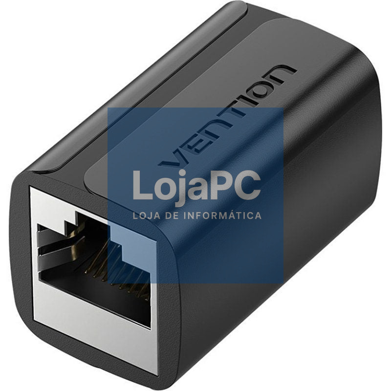 Adaptador Conector Vention RJ45 IPWB0 Cat.7 FTP/ RJ45 Fêmea - RJ45 Fêmea/ Preto
