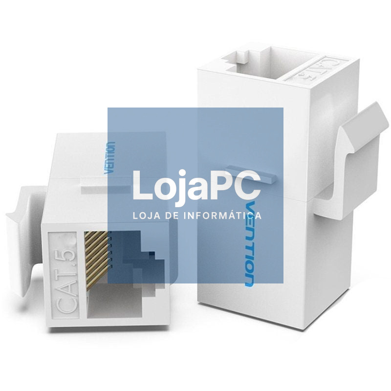 Adaptador Conector RJ45 VDD-B07-W Cat5 UTP/ RJ45 Fêmea - RJ45 Fêmea/ Branco