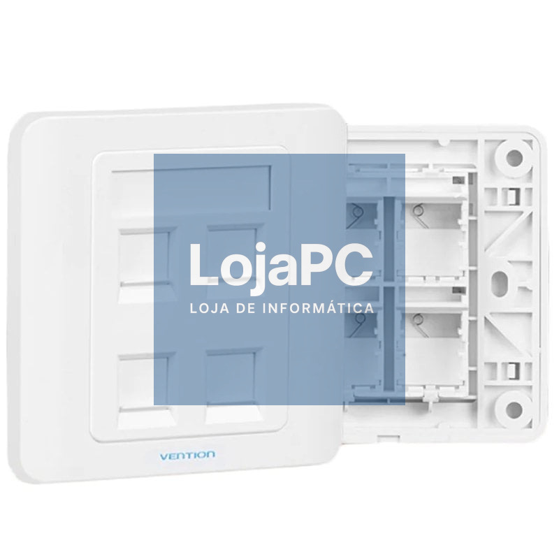 Placa de Parede Tipo 86 Vention IFFW0/ 4 Portas RJ45
