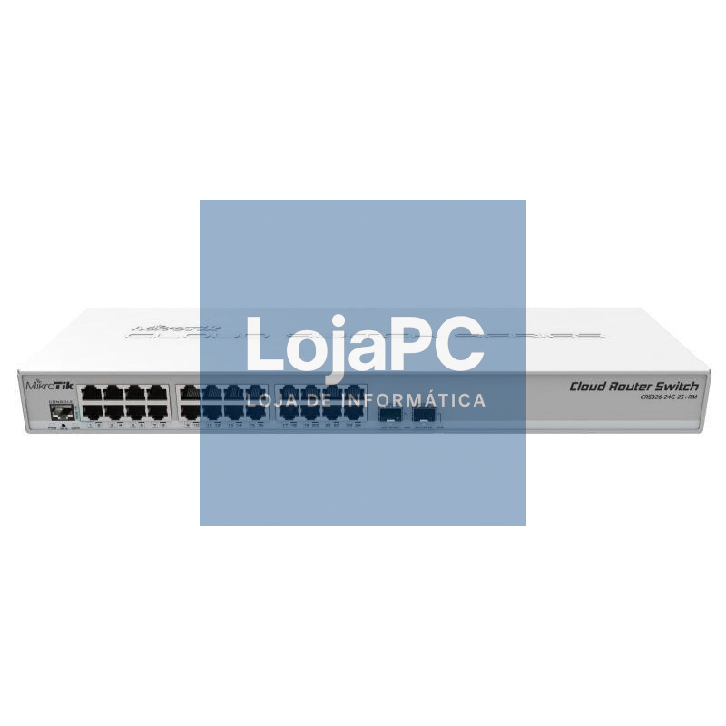 Switch Router Mikrotik CRS326-24G-2S+RM 26 Portas/ RJ45 10/100/100/ SFP/ PoE