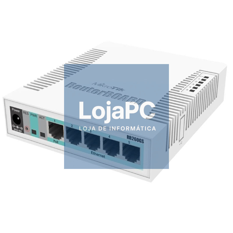 Switch Mikrotik CSS106-5G-1S 6 Portas/ RJ45 10/100/1000/ SFP/ PoE