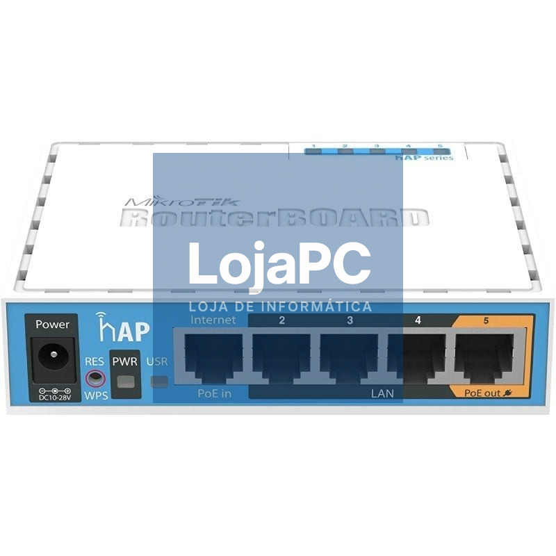 Switch Mikrotik RB951Ui-2nD 5 Portas/ RJ45 10/100/ PoE