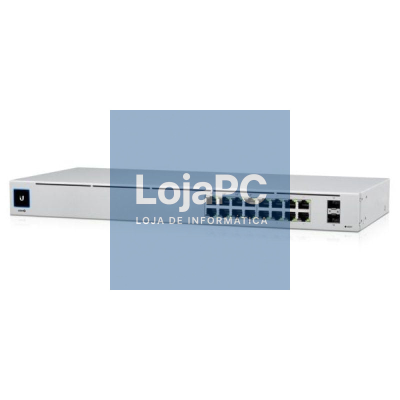 Switch Gerível Ubiquiti USW-16-POE 16 Portas/ RJ-45 Gigabit 10/100/1000/ SFP/ PoE+