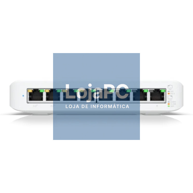 Switch Ubiquiti USW-LITE-8-POE/ 8 Portas/ RJ45 10/100/1000 PoE
