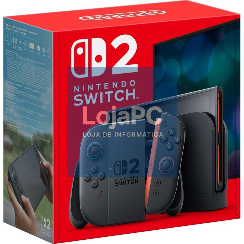 Nintendo Switch 2/ inclui base/ inclui 2 Comandos Joy-com/ inclui 2 Correas