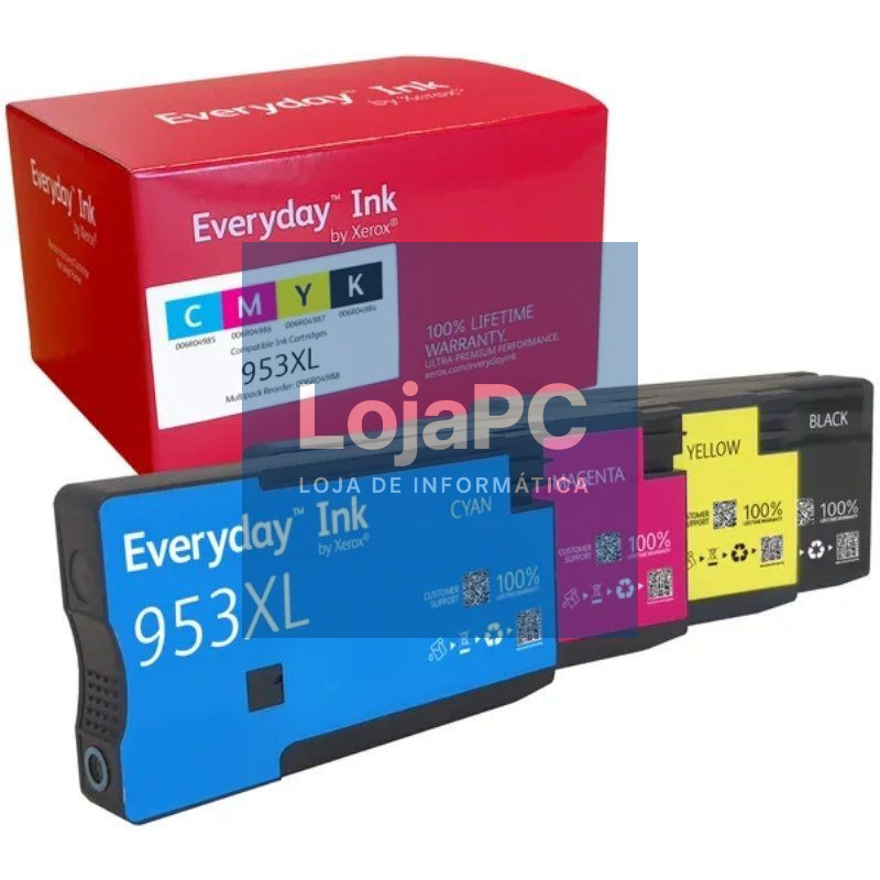 Tinteiro compatível Xerox 006R04988 compatível com HP 953XL MultiPack/ 1600 páginas/ Preto/ Ciano/ Magenta/ Amarelo