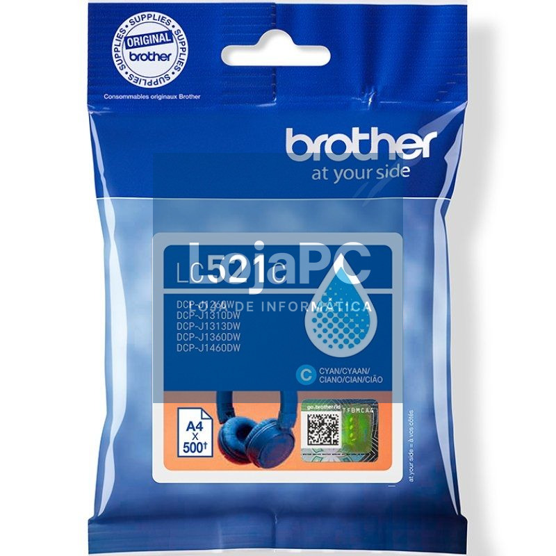 Tinteiro Original Brother LC521C/ Ciano