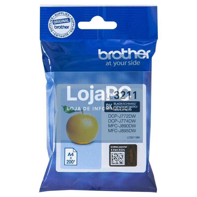 Tinteiro Original Brother LC-3211BK/ Preto