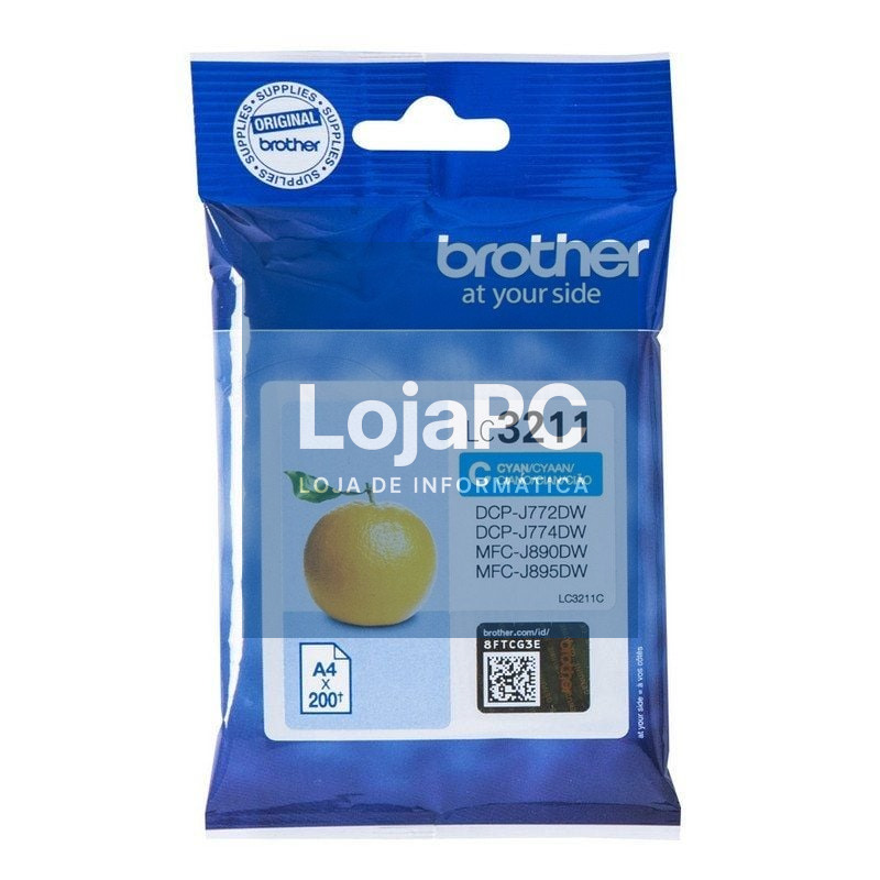 Tinteiro Original Brother LC-3211C/ Ciano