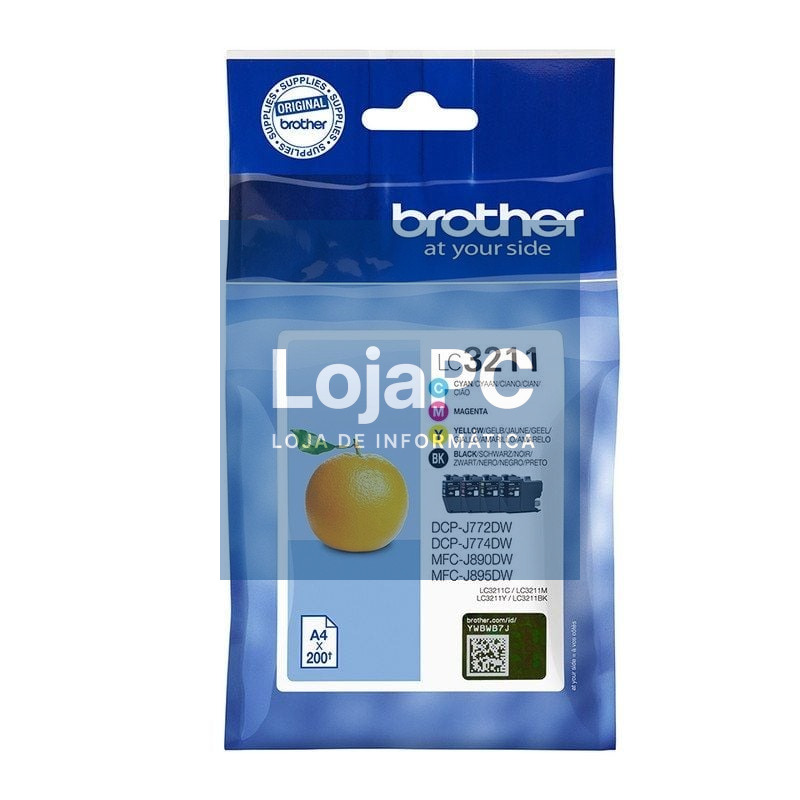 Tinteiro Original Brother LC-3211VAL Multipack/ Ciano/ Magenta/ Amarelo/ Preto