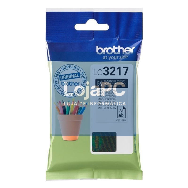 Tinteiro Original Brother LC-3217BK/ Preto