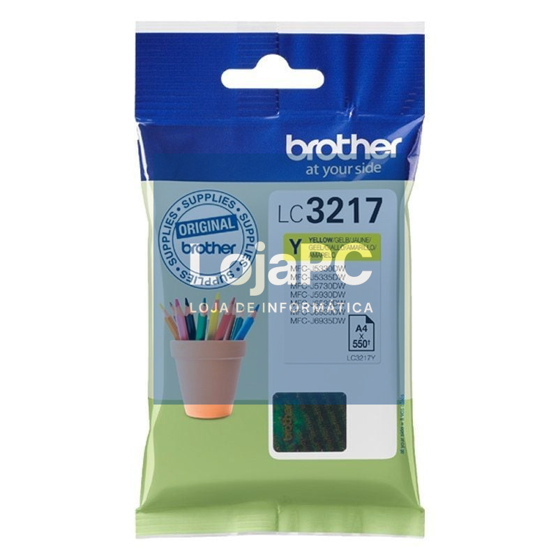 Tinteiro Original Brother LC-3217Y/ Amarelo