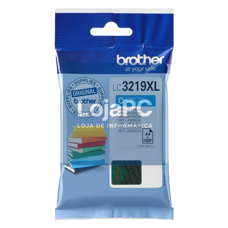 Tinteiro Original Brother LC-3219C XL Alta Capacidade/ Ciano